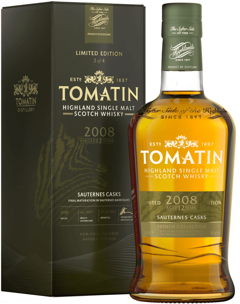 The Tomatin Distillery Tomatin 2008 12yo Sauternes Casks French Collection 46% 0,7l