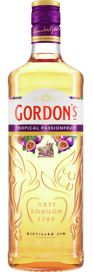 Gin Gordons Tropical Passion Fruit 37,5% 0,7l (holá láhev)