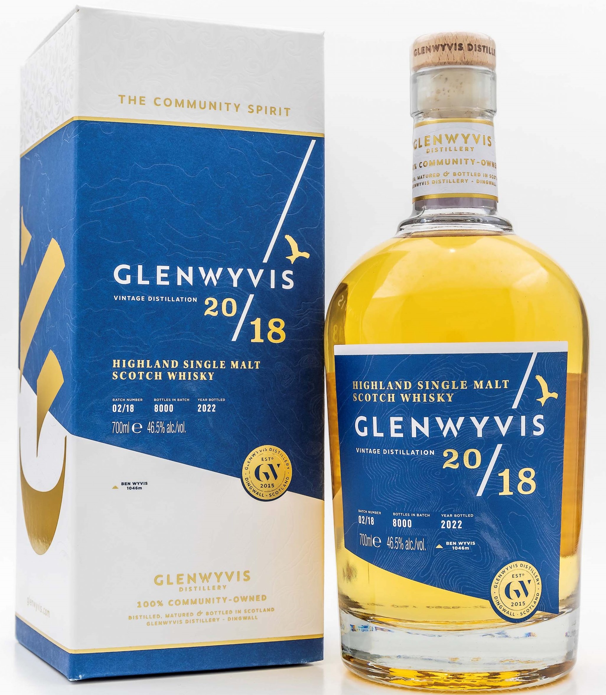 GlenWyvis Single Malt Whisky Batch 02/18 46,5% 0,7l (karton)
