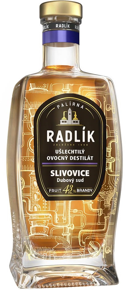Palírna Radlík Radlík Slivovice z dubového sudu 43% 0,5l