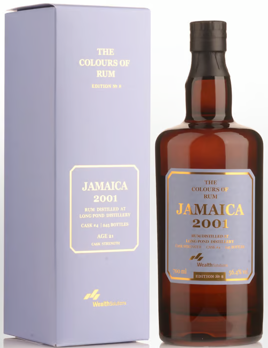 Colours of Ruvm Jamaica 2001 Long Pond 21yo Edition no.8 56,4% 0,7l (karton)