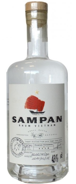 Sampan Blanc 43% 0,7 l (holá láhev)