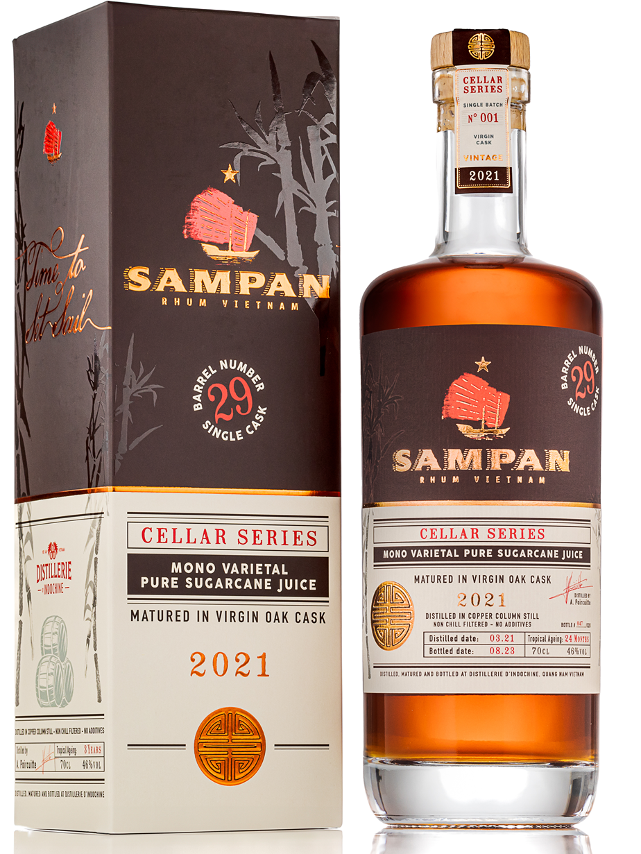 rum sampan virgin oak cask 46% 0,7l (holá láhev)