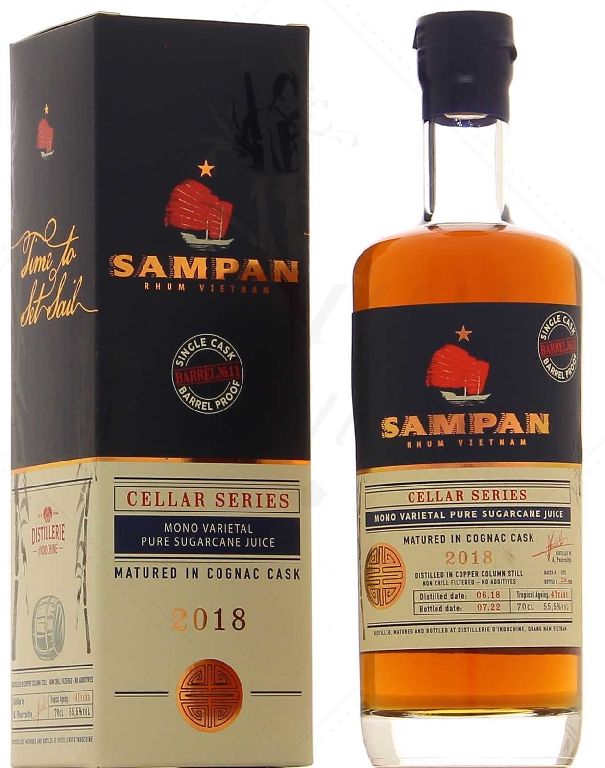 Sampan Cellar Series 2018 Cognac Cask 55,5% 0,7 l (karton)
