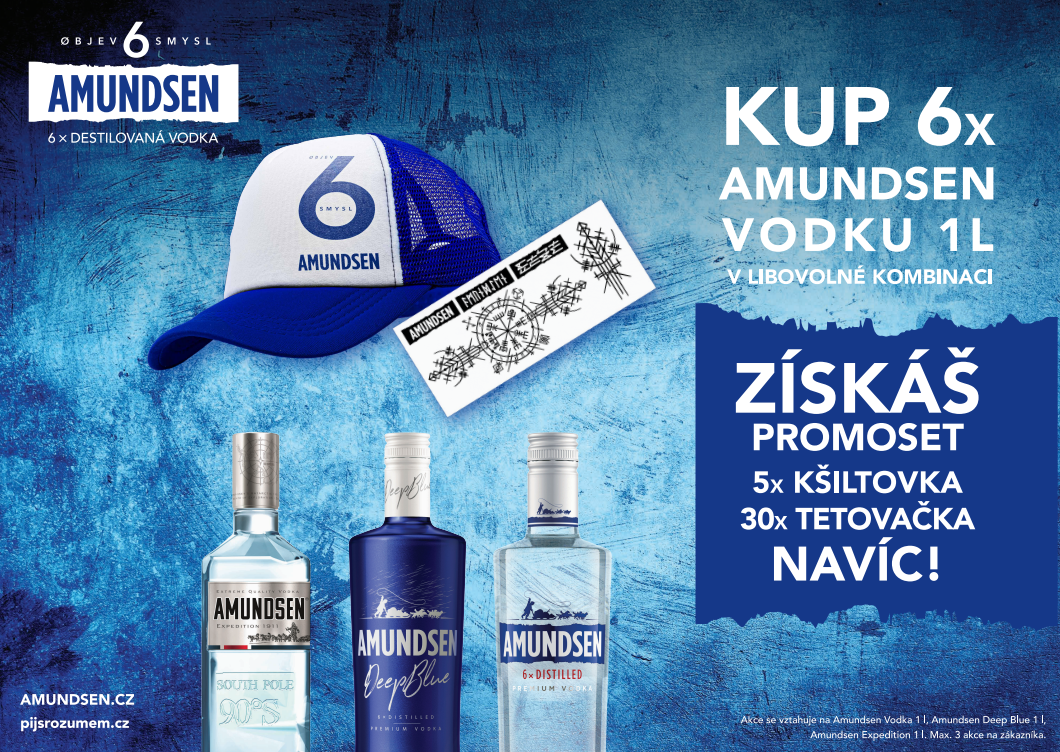 Amundsen Vodka 6x1l + Promoset 04/24