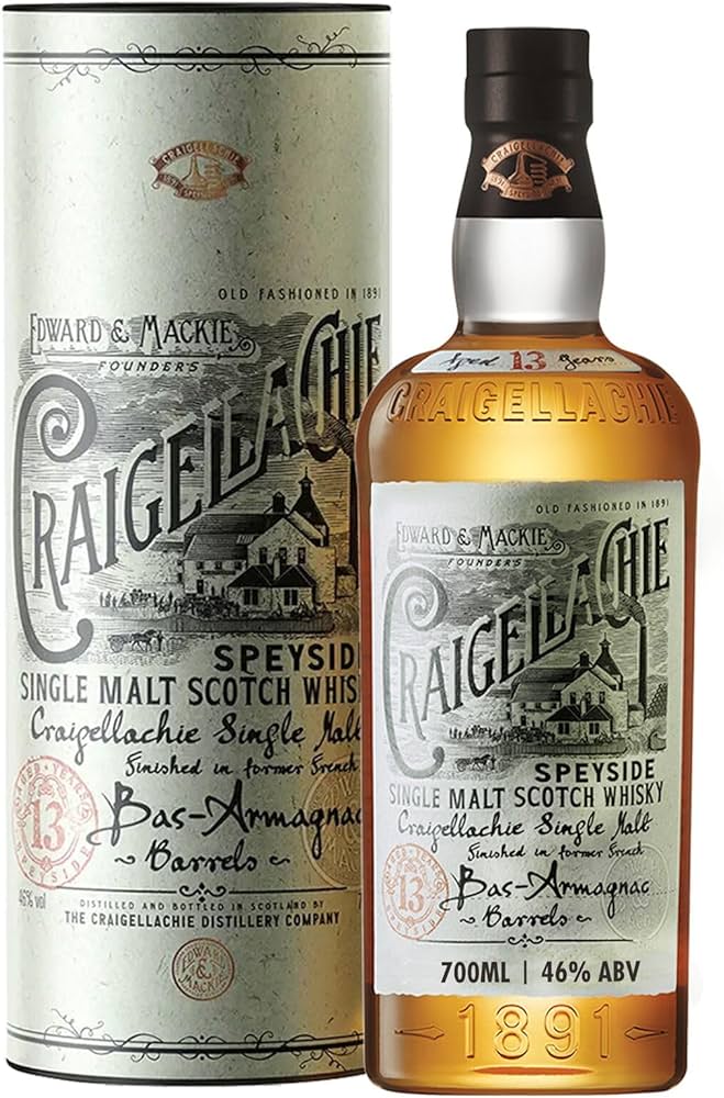 CRAIGELLACHIE 13Y ARMAGNAC BARRELS 46% 0,7 (tuba)