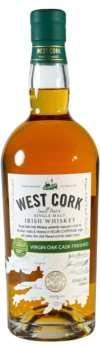 West Cork Virgin Oak Cask Finished 43% 0,7l (holá láhev)