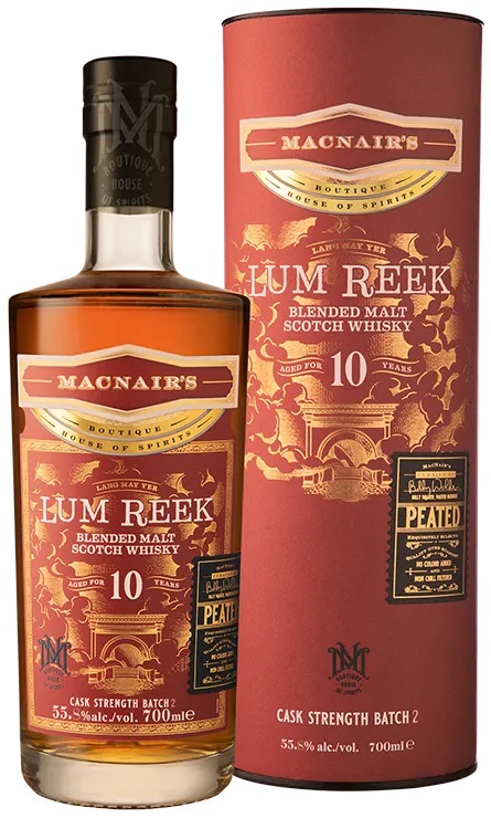 MacNairs 10yo Lum Reek Cask Strength Batch 3 58,7% 0,7l (tuba)