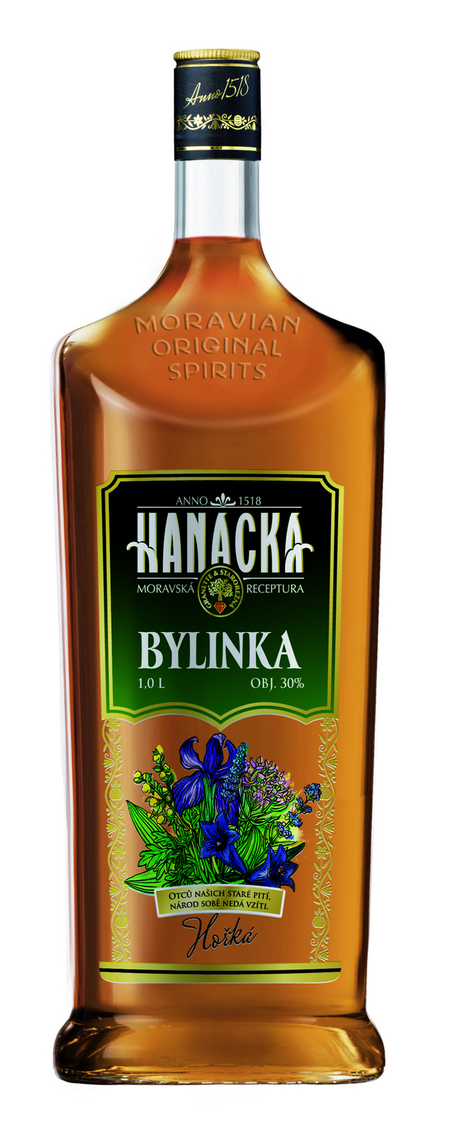 Bylinka Hanácká 35% 1l (holá láhev)
