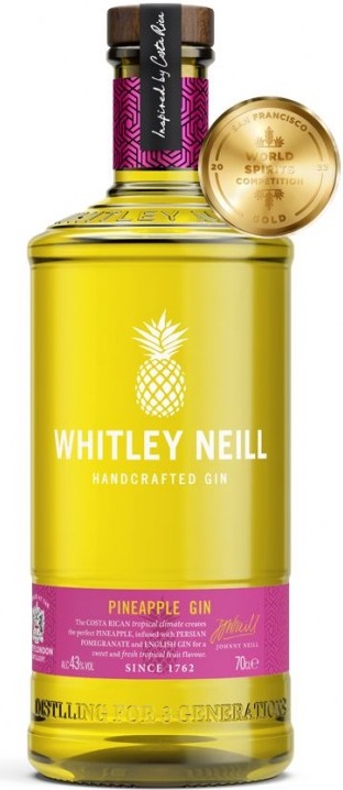 Whitley Neill Pineapple 43% 0,7l (holá láhev)