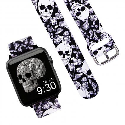 Remienok na Apple Watch ROSES & SKULLS 1