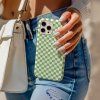 Kryt na iPhone - Pistachio checkerboard