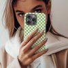 Kryt na iPhone - Pistachio checkerboard