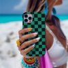 Kryt na iPhone - Green grid