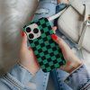 Kryt na iPhone - Green grid