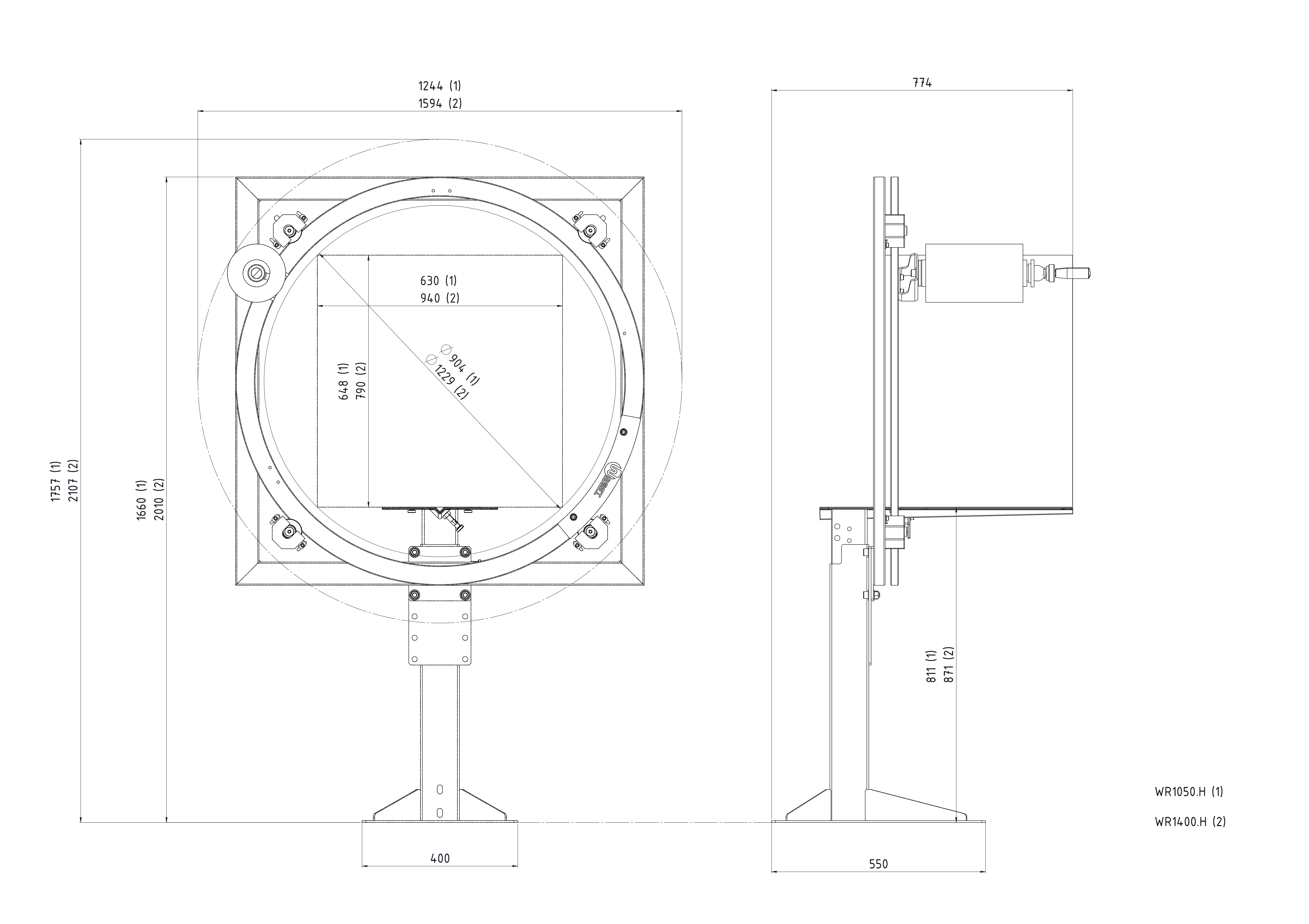 Technický výkres Wrapping Ring Model H