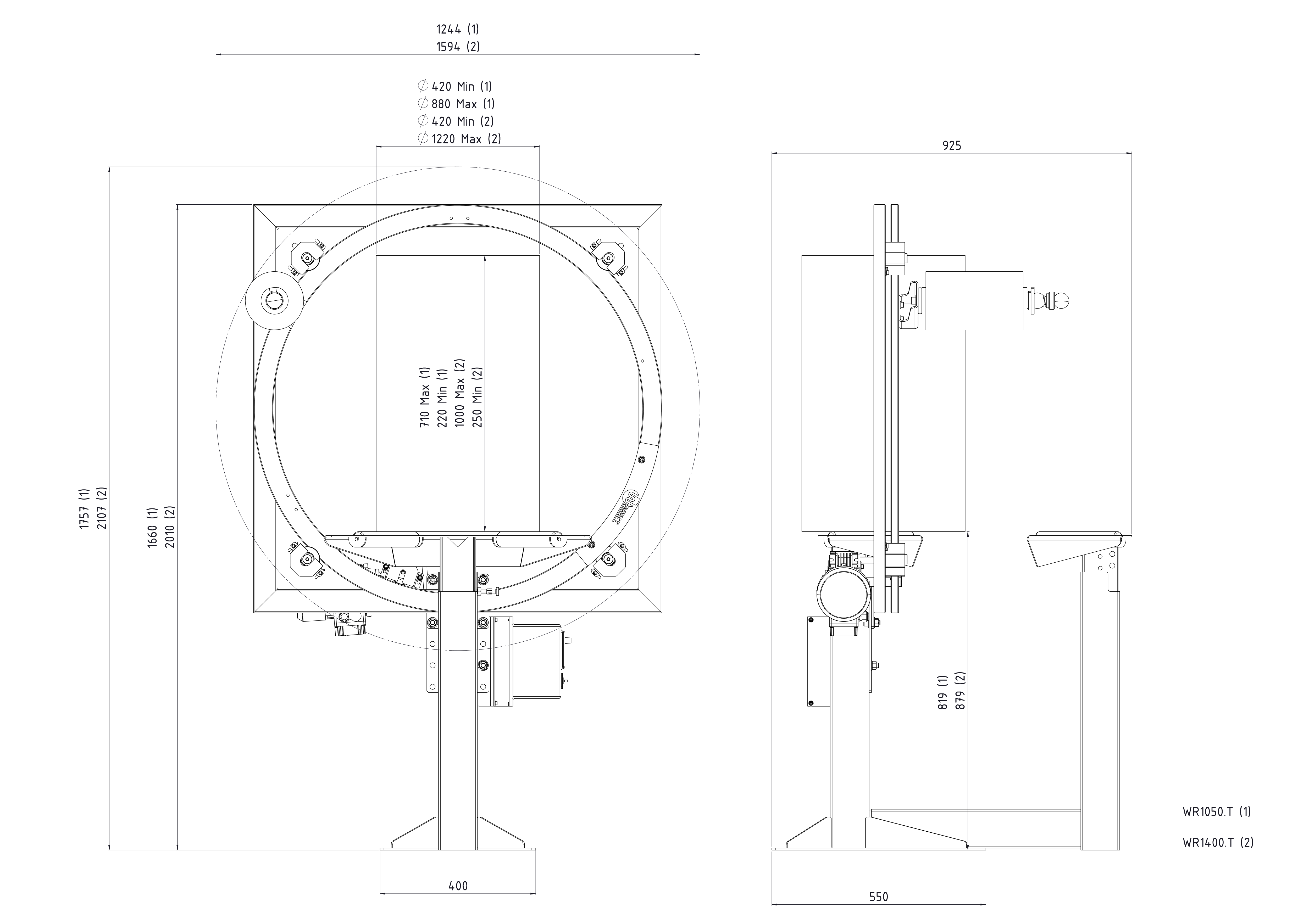 Technický výkres Wrapping Ring Model T