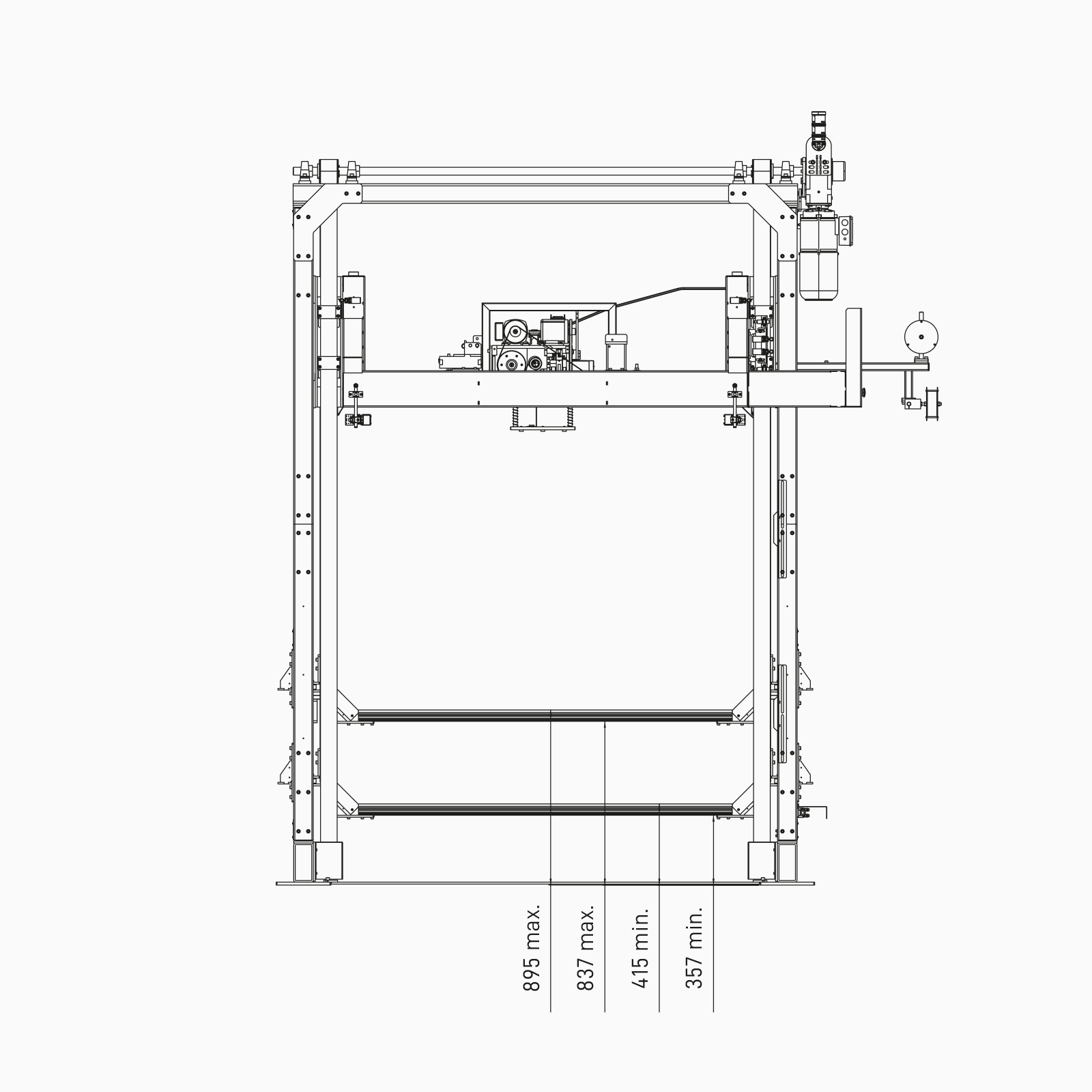 Vertical Strapper U – detail pracovných polôh