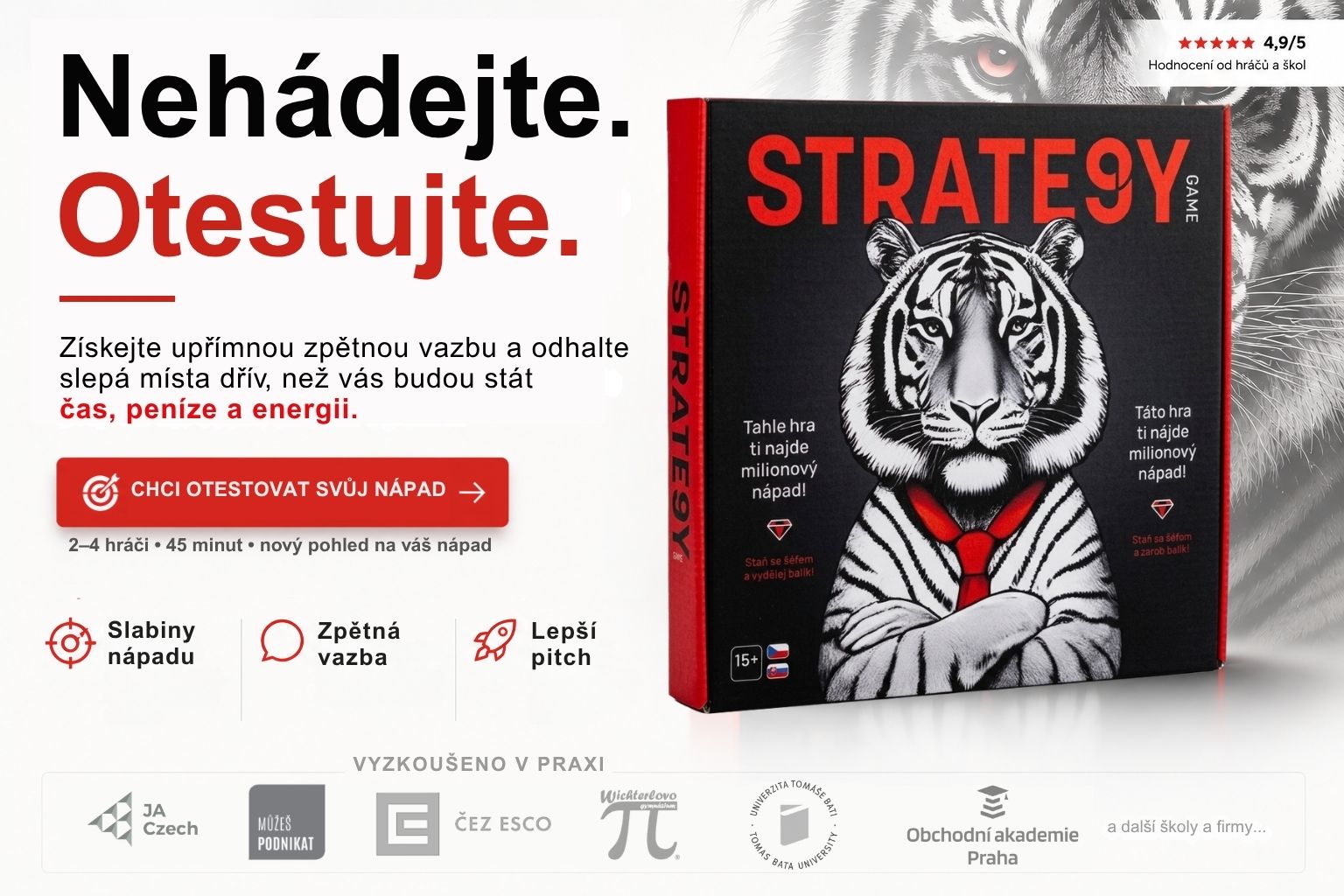 STRATE9Y hra pro testování podnikatelských nápadů