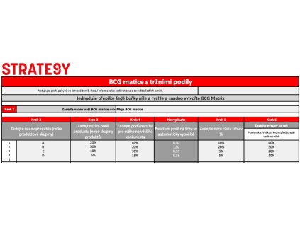 BCG matice výpočet