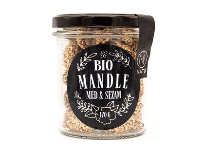 mandle s medem a sezamem bio 170g