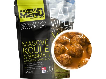 Masove koule s basmati a rajskou omackou obal