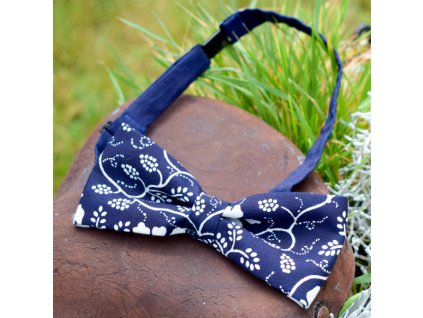 Modrotiskový pánský motýlek jednoduchý 1