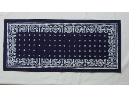 Modrotisková prostírka obdélník 46 x 100 cm 2
