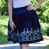 Modrotisková dámská sukně do gumy řasená 8