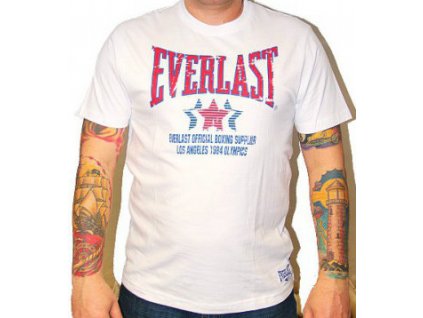Triko Everlast white / red sign
