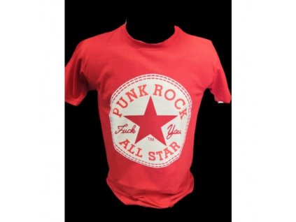 Triko Punk Rock All Star Červená