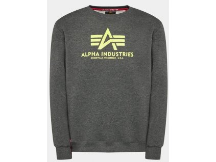 alpha industries mikina basic 178302 seda regular fit 0000303301668
