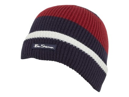 čepice pletená Ben Sherman Blue / Red