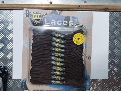 Tkaničky Dr. Martens hnědé kulaté  140cm