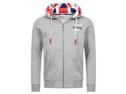 Mikina s kapucí Lonsdale DITTISHAM Grey