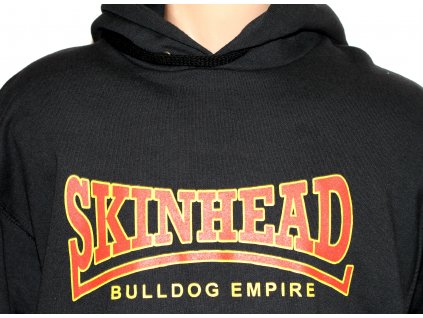 Mikina s kapucí Bulldog Empire Skinhead, černá