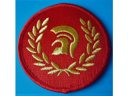 P158 nášivka SKINHEAD TROJAN PATCH - RED