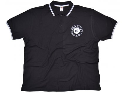 Polokošile Skinhead Oi!  Rock'n'Roll  černá / bílý proužek