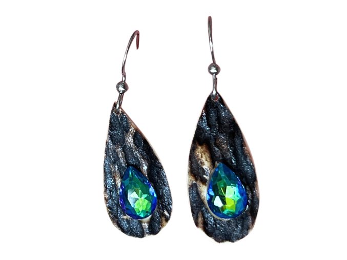 Náušnice z paroží, Swarovski