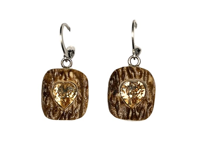 Náušnice z paroží, Swarovski