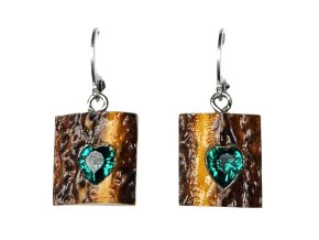 Náušnice z paroží, Swarovski