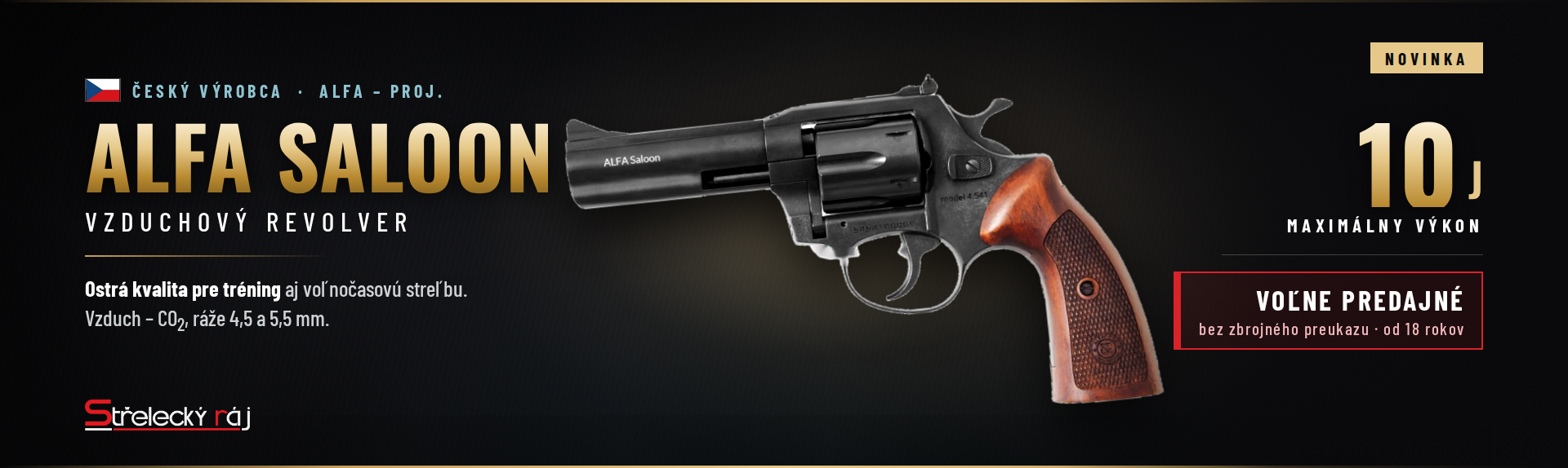 Vzduchový revolver ALFA Saloon - novinka