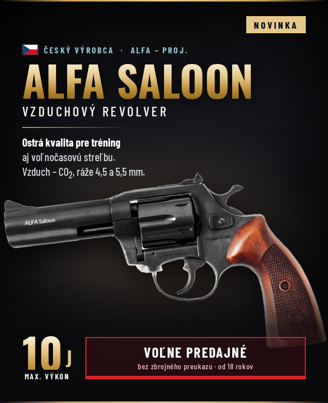 Vzduchový revolver ALFA Saloon - novinka