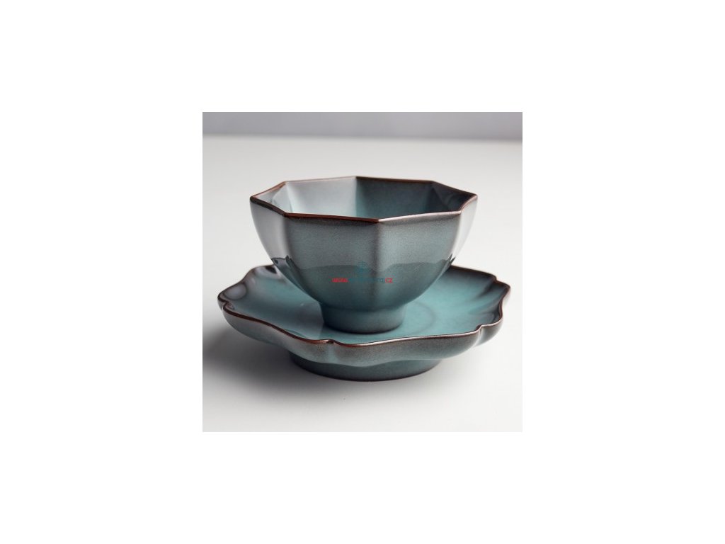 27649 cajova salka longquan celadon blooming octagon