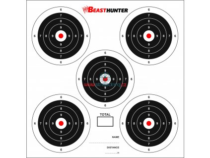 Terče BeastHunter 14x14cm 5-target bal.100ks