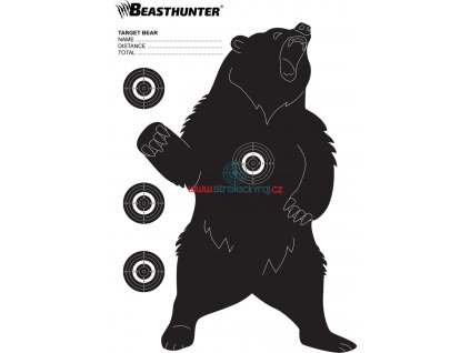 Terč silueta Beast Hunter Bear 10ks