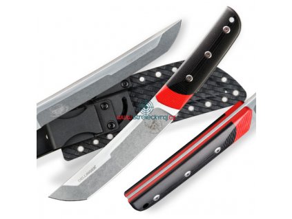 Moderní bojový nůž Tanto Dellinger Memento Mori, Kydex Red