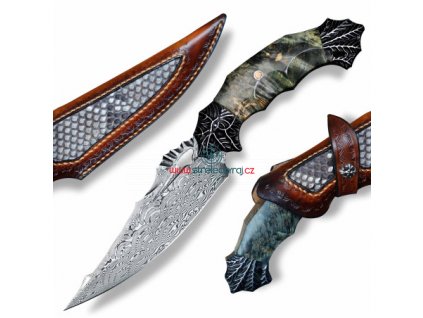 nůž lovecký Dellinger Majishan Full Damascus RWL34