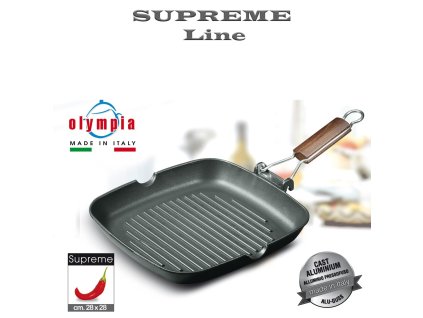 60208 titanova grilovaci panev supreme line z liteho hliniku 28x28cm
