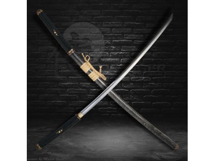29440 japanese uchigatana aikuchi folded steel real gunome hamon